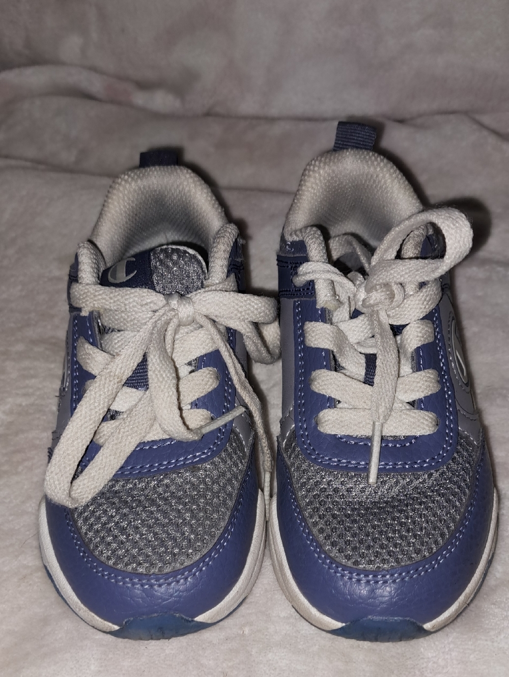 Champion Kids Blue and Gray Lace-Up Sneakers